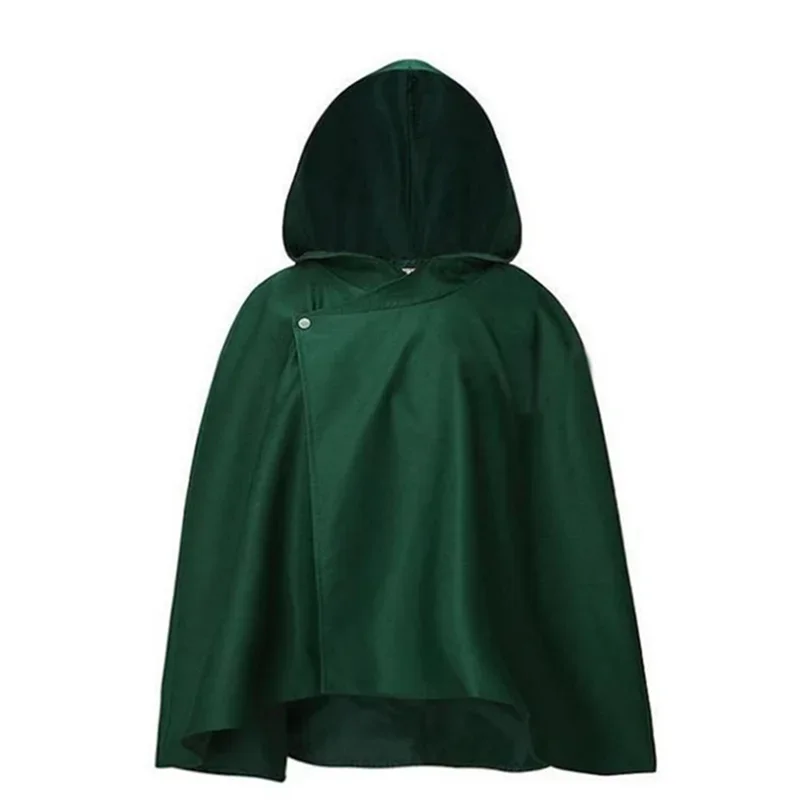 cape à capuche japonaise pour halloween, costume de cosplay du corps de scout, châle vert, costume pour hommes et femmes cape à capuche japonaise pour halloween, costume de cosplay du corps de scout, châle vert, costume pour hommes et femmes