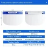 masque facial de protection transparent, écran intégral, couvrant, anti gouttelettes, anti salive, anti poussière, visière anti buée