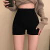 short chaud tricoté pour femmes, mode coréenne, taille haute décontractée, couleur unie, y2k, leggings courts d'automne