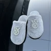 baotou laine coton pantoufles femmes automne et hiver nouvelles pantoufles chaudes ménage perle pantoufles à la mode femmes chaussures extérieures