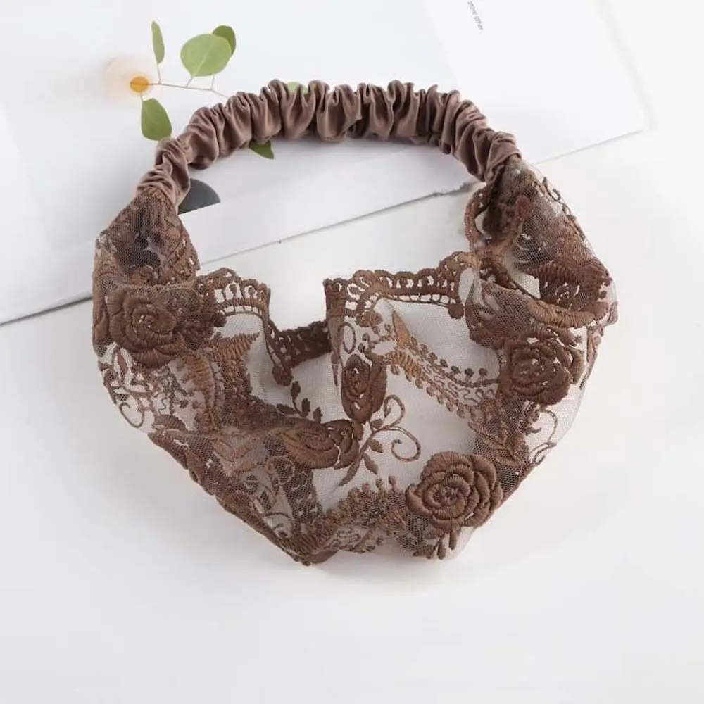 bandeau de sauna en dentelle transparente, cerceau à cheveux en maille légère, bandeaux creux, coiffure de style coréen, tête large sur le côté, rond, mère bandeau de sauna en dentelle transparente, cerceau à cheveux en maille légère, bandeaux creux, coiffure de style coréen, tête large sur le côté, rond, mère