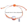 pendentif chat en céramique maneki neko, bracelet corde à main, corde tressée rouge faite à la main, accessoires de bijoux, bague à main deux couleurs pour femmes