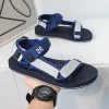 sandales de gladiateur plates pour hommes, grande taille 50 51 52, chaussures rome, style été décontracté, respirant, peut ouvrir le crochet et la boucle, antidérapantes