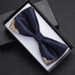 Nministériels d Papillon Classique en Métal Scintillant pour Homme, Accessoire de Style Britannique, Pré-Attaché Nministériels d Papillon Classique en Métal Scintillant pour Homme, Accessoire de Style Britannique, Pré-Attaché