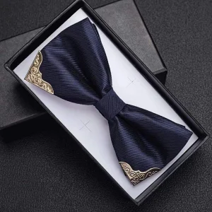 Nministériels d Papillon Classique en Métal Scintillant pour Homme, Accessoire de Style Britannique, Pré-Attaché Nministériels d Papillon Classique en Métal Scintillant pour Homme, Accessoire de Style Britannique, Pré-Attaché