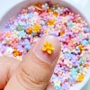 mini fleurs de cerisier en résine, 100 pièces, cabochon à dos plat, ornement, fabrication de bijoux, accessoires de coiffure