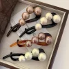 Épingles à cheveux vintage en forme de s pour femmes, boule en peluche, rose séchée, queue de cheval torsadée, barrettes à clip requin, accessoires pour cheveux