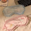 sanrio kuromi mignon masque pour les yeux à bords de dentelle bonjour kitty cannelle ma mélodie dames bureau parasol lunettes de sommeil couverture animation