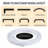 rideau flexible et pliable de 1 à 6m, pour chambres à coucher, balcons, salles de bains, diviseur de plafond, piste silencieuse, accessoire de décoration pour fenêtre de maison