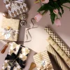 50*70 cm pliable or estampillé papier d'emballage cadeau plaid classique papier kraft papier d'emballage bricolage artisanat papier décoration de vacances