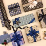 Possède un papier d’emballage Kraft classique pour hommes, emballage de cadeau d’affaires simple bleu, papier d’emballage de fleuriste, papier artisanal, 50x70cm Possède un papier d’emballage Kraft classique pour hommes, emballage de cadeau d’affaires simple bleu, papier d’emballage de fleuriste, papier artisanal, 50x70cm