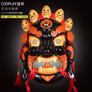 Masques de rituel d&rsquo;opéra tibétain, drôles, traditionnels ethniques népalais, costumes folkloriques, spectacles de Cosplay de fête, accessoires d&rsquo;halloween