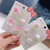 Épingles à cheveux peach none blossoms pour femmes et filles, pince à cheveux, vêtements de sauna, accessoires de dessin animé, tulipe sakura, cordon à cheveux fleur, ornement, nouveau