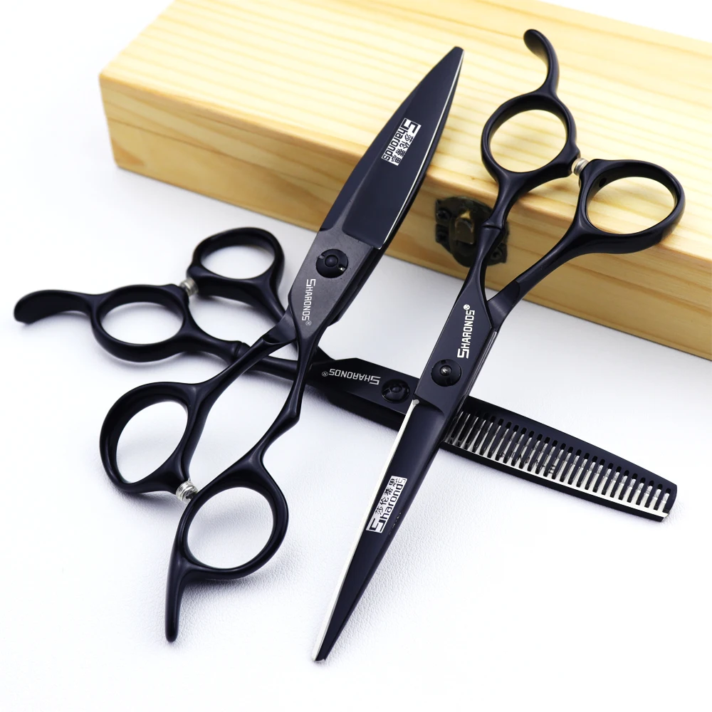 ciseaux de coiffure professionnels japonais, coupe de cheveux plate, 6/7 pouces, 440c, sac cadeau gratuit, peigne ciseaux de coiffure professionnels japonais, coupe de cheveux plate, 6/7 pouces, 440c, sac cadeau gratuit, peigne