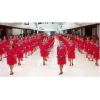 chaussures de danse de ballet rouges personnalisées pour femmes, talon moyen adulte, semelle souple, chaussures de danse latine kizomba