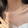 collier en alliage de style coréen, résine douce, collier de perles esthétiques, perles colorées, ras du cou pour fille, bijoux à la mode