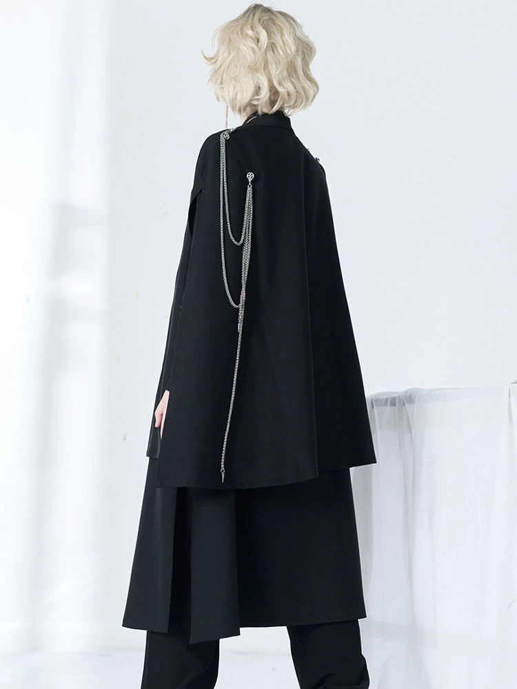 harajuku – vestes noires gothiques vintage pour femmes, manteaux y2k, esthétique, ample, fermeture éclair, streetwear grunge, sans manches, haut fendu harajuku – vestes noires gothiques vintage pour femmes, manteaux y2k, esthétique, ample, fermeture éclair, streetwear grunge, sans manches, haut fendu