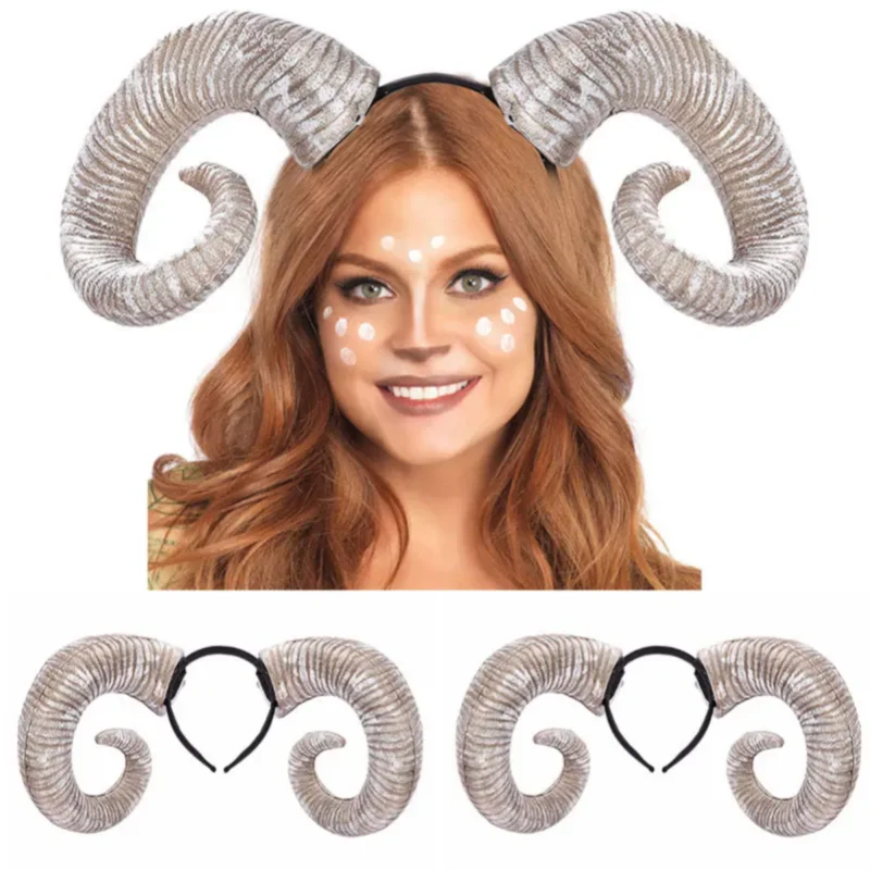bandeau de sauna en corne de mouton fait à la main, accessoire d'anime, accessoire d'halloween, accessoire de cosplay gothique, demon evil, lolita bandeau de sauna en corne de mouton fait à la main, accessoire d'anime, accessoire d'halloween, accessoire de cosplay gothique, demon evil, lolita
