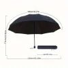 parapluie pliant extra large populaire, parapluie de pluie coupe vent de voyage portable renforcé robuste, adapté à un usage familial.