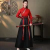 robe hanfu tang kimono brodée de style chinois pour femme, costume de brevwushu, cosplay traditionnel, vêtements financièrement