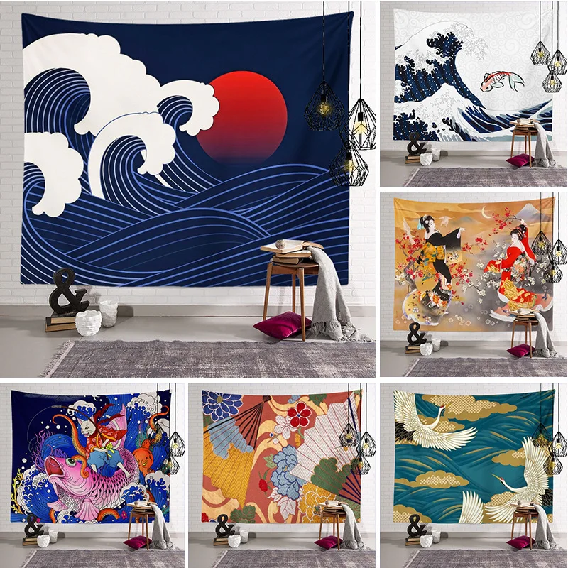 Tapisserie Japonaise Ukiyo-e, Décoration de Maison, Oke Agawa Surf Confrongrill, Peinture de Magasin de Vin Tapisserie Japonaise Ukiyo-e, Décoration de Maison, Oke Agawa Surf Confrongrill, Peinture de Magasin de Vin