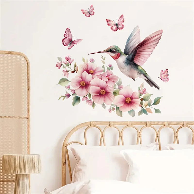 rose fleur papillon oiseau chambre salon stickers muraux décoration de la maison fond mur embellir pâte murale art mural rose fleur papillon oiseau chambre salon stickers muraux décoration de la maison fond mur embellir pâte murale art mural