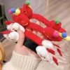 bandeau rouge pour bonne année, danse du lion, poupée dragon de style chinois, mascotte du nouvel an, couvre chef pour enfant, 2024