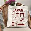 Sac fourre-tout en toile Japan Trip – Sac à bandoulière en toile avec icônes et monuments japonais pour sacs à main de voyage et de shopping pour filles Sac fourre-tout en toile Japan Trip – Sac à bandoulière en toile avec icônes et monuments japonais pour sacs à main de voyage et de shopping pour filles