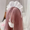 coiffure à volants pour femmes, bandeau demoiselle d'honneur blanc, couvre chef gothique anime cosplay