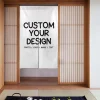 rideau de porte personnalisé noren, photo personnelle, logo, texte, design, linge de cuisine, rideau de porte, restaurant, chambre à coucher, demi rideau d'entrée