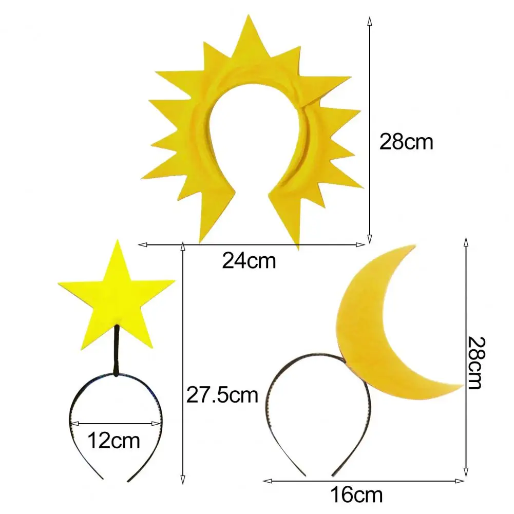 bandeau étoile lune soleil pour femmes et filles, postiche en tissu, couronne, scène d'halloween, mariages, couvre chef cosplay, diadème de fête d'halloween bandeau étoile lune soleil pour femmes et filles, postiche en tissu, couronne, scène d'halloween, mariages, couvre chef cosplay, diadème de fête d'halloween