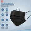 masques faciaux jetables noirs, 100 pièces, masques de protection anti poussière respirants à 3 couches pour le travail de voyage quotidien, accessoire de soins du visage