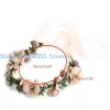 652f boho flower hair garland crown band band avec ruban fashion femmes floral couronne cheveux pour les photos fête