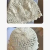 chapeau à fleurs en crochet fait à la main, décontracté, style bohème, coréen, style ethnique, fin, ajouré, tricoté pour filles