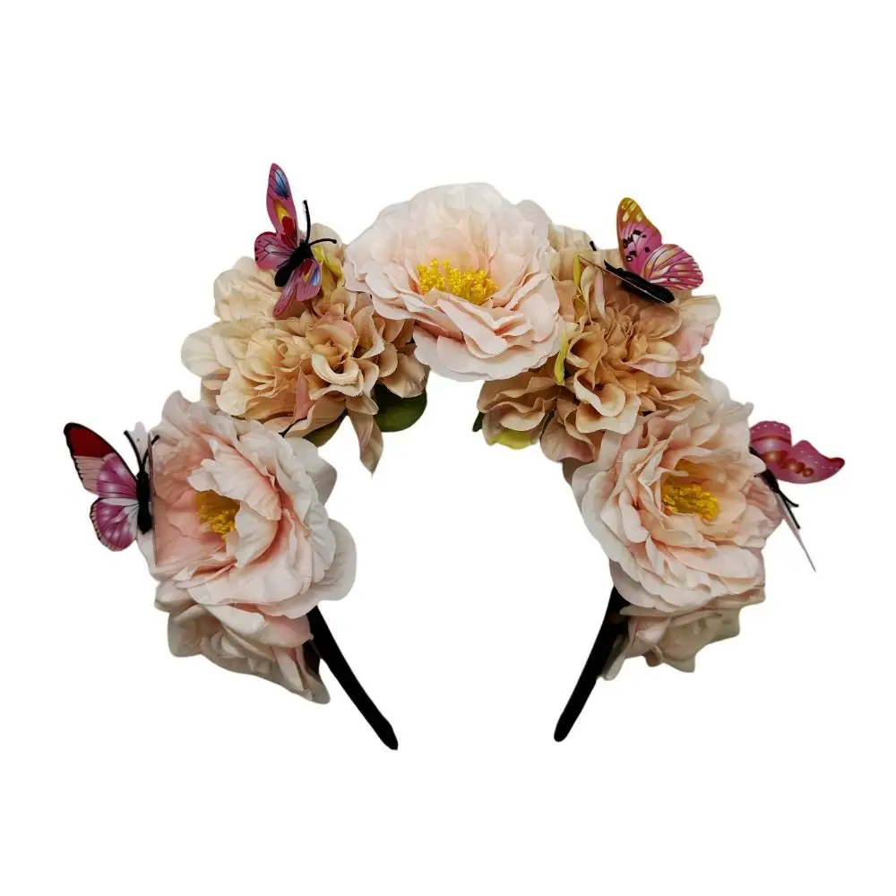 bandeau à fleurs bohème tendance, faux floral, style ethnique, couronne florale, cerceau pour cheveux, fête de mariage, cosplay, bandeau féerique bandeau à fleurs bohème tendance, faux floral, style ethnique, couronne florale, cerceau pour cheveux, fête de mariage, cosplay, bandeau féerique