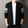 Cardigan tricoté pour hommes, ample, décontracté, polyvalent, mode papa d’âge moyen, pull Simple, manteau, printemps automne Cardigan tricoté pour hommes, ample, décontracté, polyvalent, mode papa d’âge moyen, pull Simple, manteau, printemps automne
