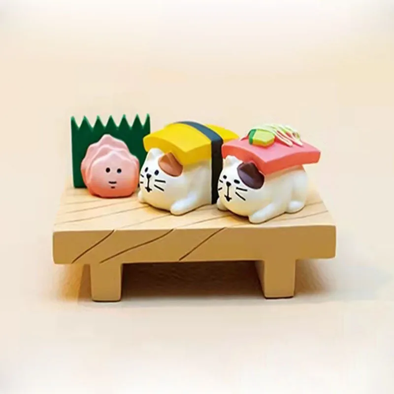 sushi restaurant zakka chat style japonais bricolage dessin animé aliments jouets miniatures décoration de la maison bureau résine artisanat petits ornements sushi restaurant zakka chat style japonais bricolage dessin animé aliments jouets miniatures décoration de la maison bureau résine artisanat petits ornements