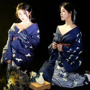 Robe Kimono Traditionnelle Japonaise pour Femme, Tenue de Soirée, Vêtements Cosplay, Tenue de Photographie Robe Kimono Traditionnelle Japonaise pour Femme, Tenue de Soirée, Vêtements Cosplay, Tenue de Photographie