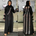 Abaya noir dubaï turquie Robe Hijab musulmane 2025 Caftan Marocain arabe vêtements islamiques Kimono Robe Femme Musulmane Djellaba