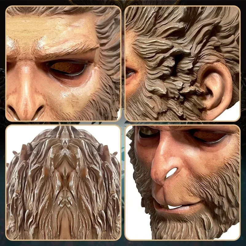 masque intégral en latex black myth wukong, sun wukong monkey, accessoire de cosplay, mascotte tim ade, halloween, fête de carnaval, personnalisé, adulte masque intégral en latex black myth wukong, sun wukong monkey, accessoire de cosplay, mascotte tim ade, halloween, fête de carnaval, personnalisé, adulte