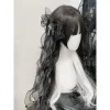 pince à cheveux style dentelle originale, double queue de cheval, accessoire japonais otaku, sous culture, conception de couleur d'eau, casque pour accès à la mode