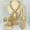 grand pendentif africain de haute qualité, ensemble de bijoux plaqués or, italien et brésilien, dubaï, fhk12864, nouvelle collection 2023