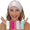 femmes soyeux satin réglable spa bandeau pour le visage bain maquillage bandeau pour cheveux bandeaux pour le lavage du visage éponge douce accessoires de cheveux