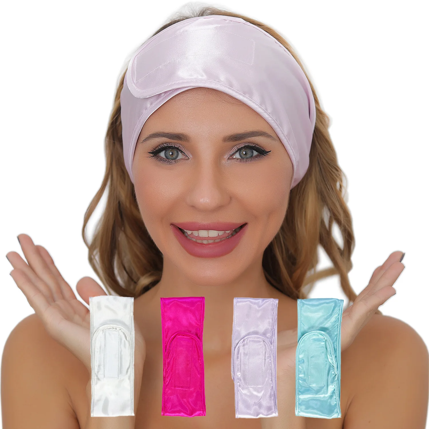 femmes soyeux satin réglable spa bandeau pour le visage bain maquillage bandeau pour cheveux bandeaux pour le lavage du visage éponge douce accessoires de cheveux femmes soyeux satin réglable spa bandeau pour le visage bain maquillage bandeau pour cheveux bandeaux pour le lavage du visage éponge douce accessoires de cheveux