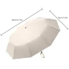 parapluie entièrement automatique, couleur unie, pliable, grand format, pare soleil d'extérieur, protection uv, portable et automatique