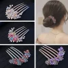 Pinces à cheveux Vintage à fleurs en cristal, Style coréen, mode perle strass, peignes, épingles à cheveux brillantes pour femmes, accessoires pour cheveux Pinces à cheveux Vintage à fleurs en cristal, Style coréen, mode perle strass, peignes, épingles à cheveux brillantes pour femmes, accessoires pour cheveux