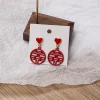 boucles d'oreilles chat porte bonheur pour filles, bijoux à la mode pour femmes, boucles d'oreilles à nœud chinois, style chinois