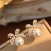 Boucles d’oreilles en strass scintillants pour femmes, bijoux de luxe légers, à la mode, cadeaux d’anniversaire de mariage Boucles d’oreilles en strass scintillants pour femmes, bijoux de luxe légers, à la mode, cadeaux d’anniversaire de mariage