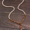 Obega – collier à pampilles en perles de bois naturel, Style bohème, fait à la main, mode rétro, bijoux de fête, cadeau pour femmes Obega – collier à pampilles en perles de bois naturel, Style bohème, fait à la main, mode rétro, bijoux de fête, cadeau pour femmes