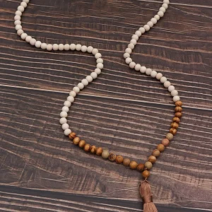 Obega – collier à pampilles en perles de bois naturel, Style bohème, fait à la main, mode rétro, bijoux de fête, cadeau pour femmes Obega – collier à pampilles en perles de bois naturel, Style bohème, fait à la main, mode rétro, bijoux de fête, cadeau pour femmes